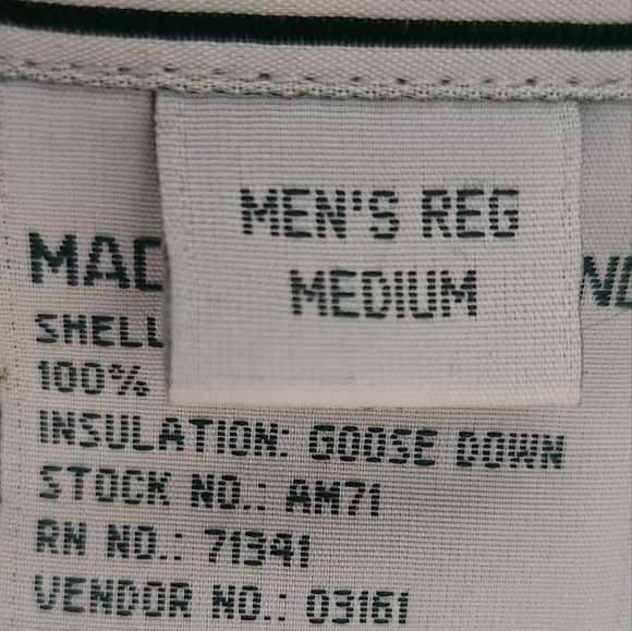 L.L. Bean Mens Regular Medium Goose Down Insulated Teal Blue Jacket two in one - Picture 11 of 15